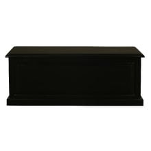Martynas Mahogany Wood Storage Ottoman